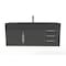 Castello Usa Nile 48" Wall Mounted  Black Vanity With Black Top And Brushed Nickel Handles CB-MC-48BLK-BN-2053-BL - alternate 1